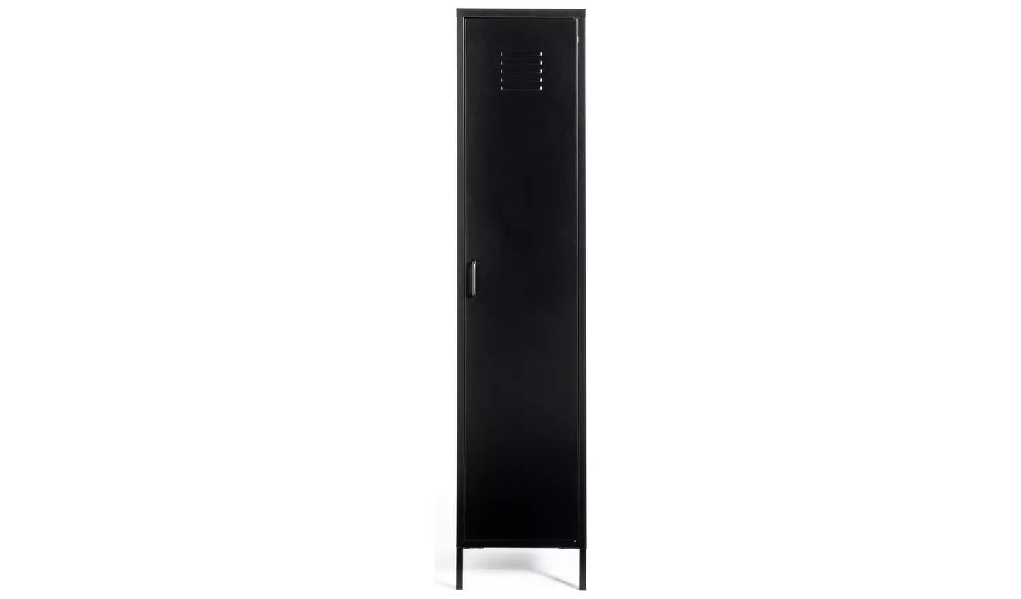 Habitat Stevie Tall 1 Door 4 Shelf Locker - Black